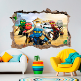 Stickers muraux: Trou Lego Team Ninjago 4