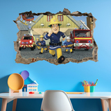 Stickers muraux: Trou Sam le pompier 4