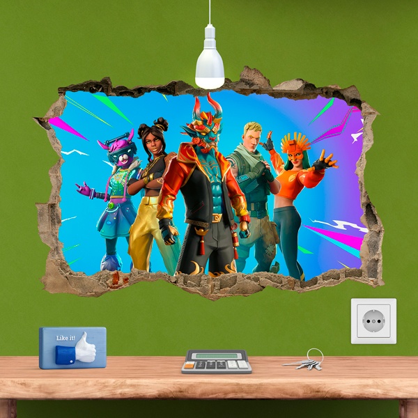 Sticker mural Trou Fortnite sauve le monde