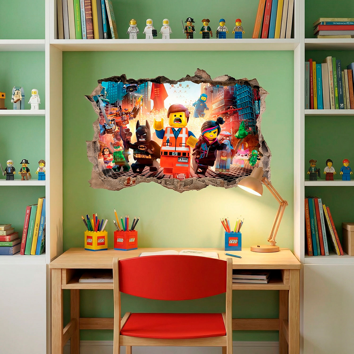 Stickers muraux: Lego, les personnages dans la ville