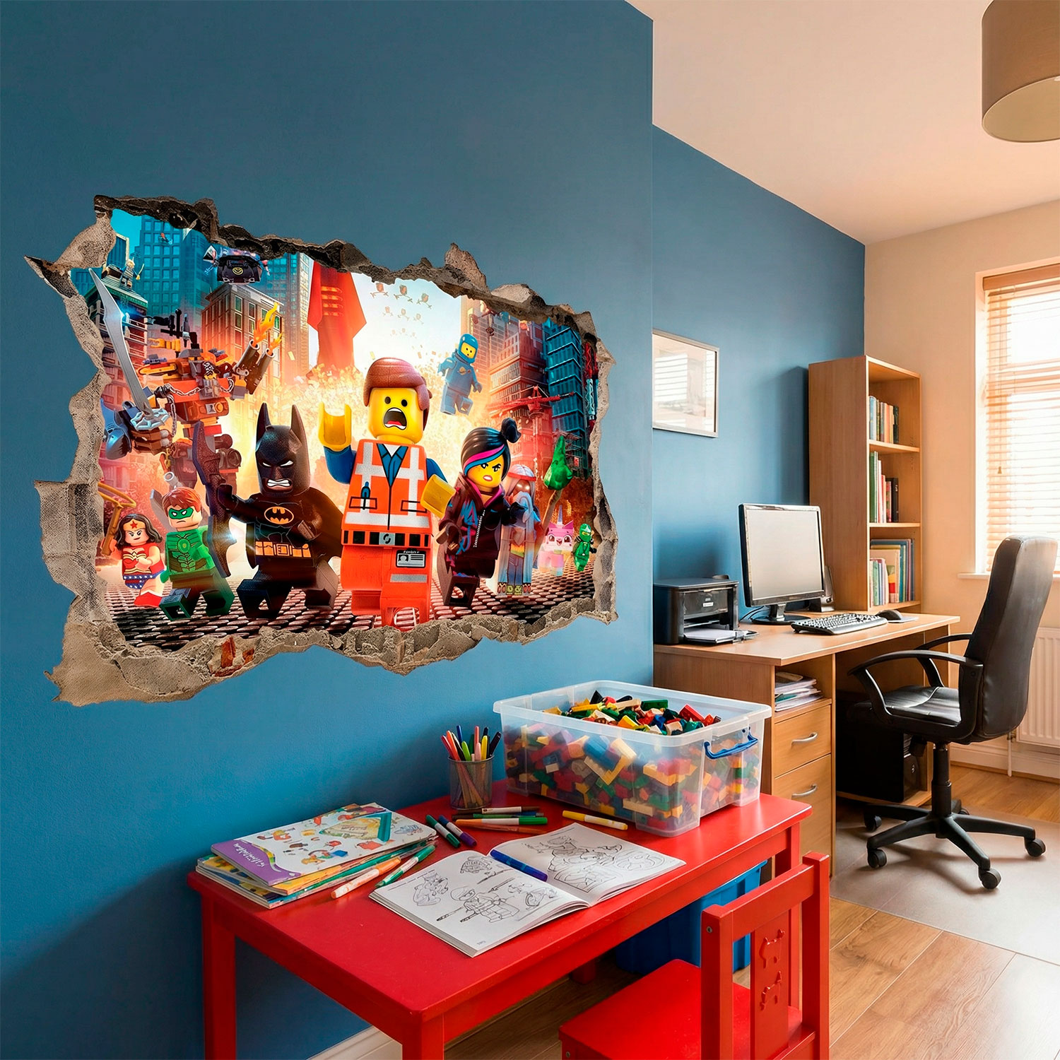 Stickers muraux: Lego, les personnages dans la ville