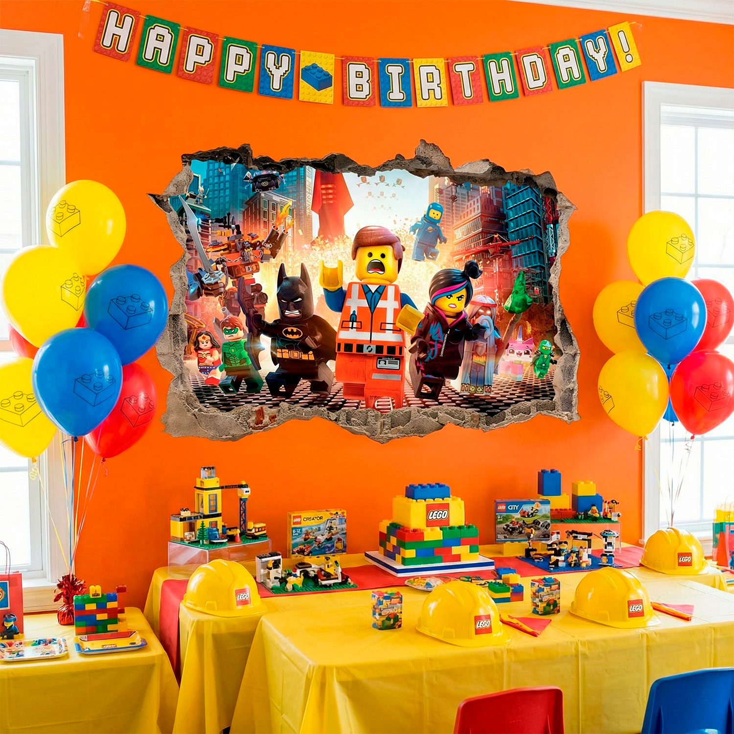 Stickers muraux: Lego, les personnages dans la ville