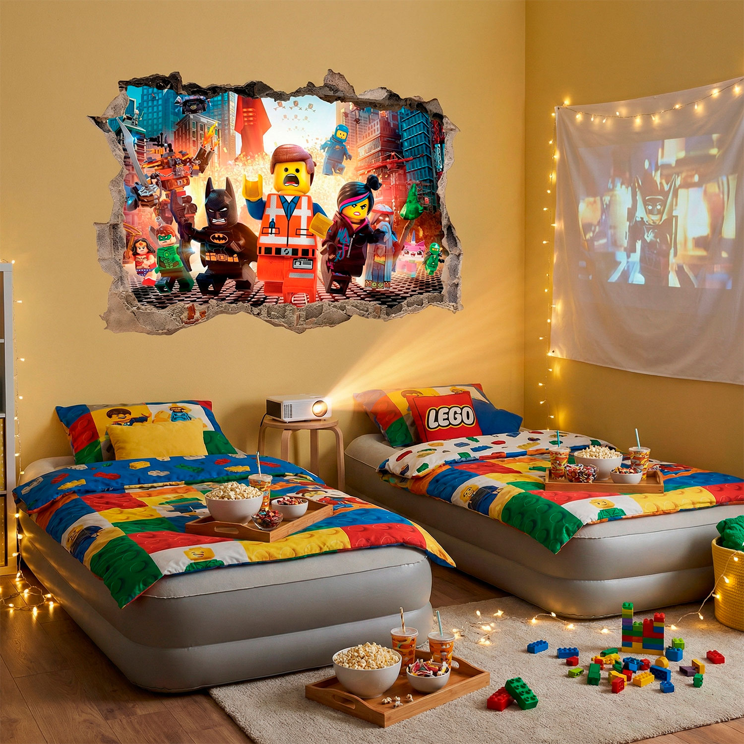 Stickers muraux: Lego, les personnages dans la ville