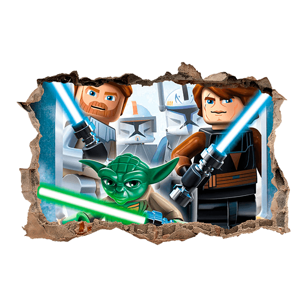 Stickers muraux: Lego, épées laser Star wars 0