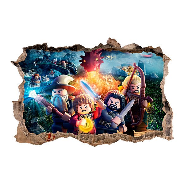 Stickers muraux: Lego, les aventures du Hobbit