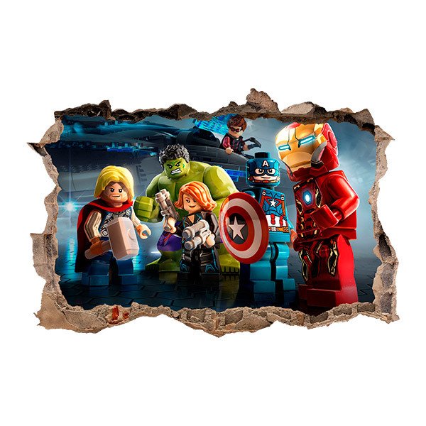 Stickers muraux: Lego, réunion des super-héros