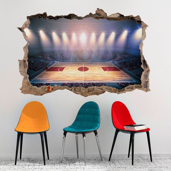 Stickers muraux: Terrain de basket-ball