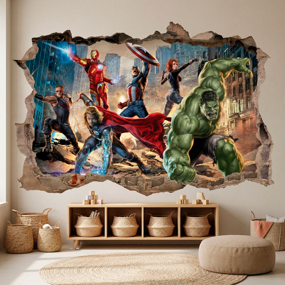 Stickers pour enfants: Les Vengeurs dans la Ville