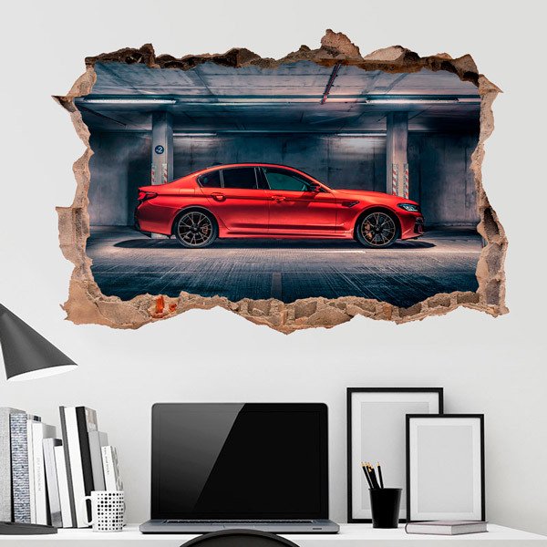 Stickers muraux: BMW dans le garage 1