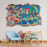 Stickers muraux: Sticker mural Trou Toy Story 3