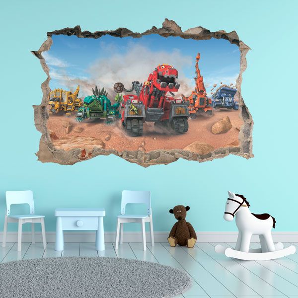 Stickers muraux: Sticker mural Trou Dinotrux