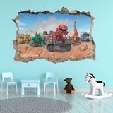 Stickers muraux: Sticker mural Trou Dinotrux 3