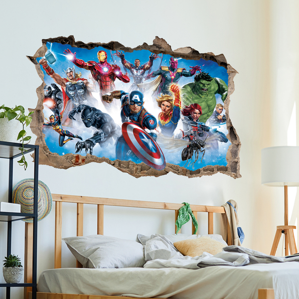 Stickers muraux: Sticker mural Trou Personnages d'Avengers