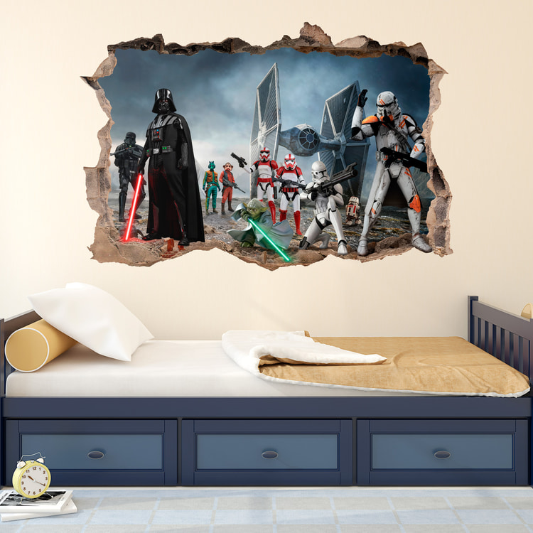 Stickers muraux: Darth Vader, Yoda - Star Wars