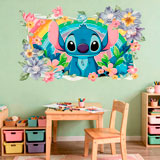 Stickers pour enfants: Stitch arc-en-ciel floral 16