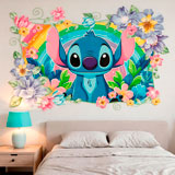 Stickers pour enfants: Stitch arc-en-ciel floral 11