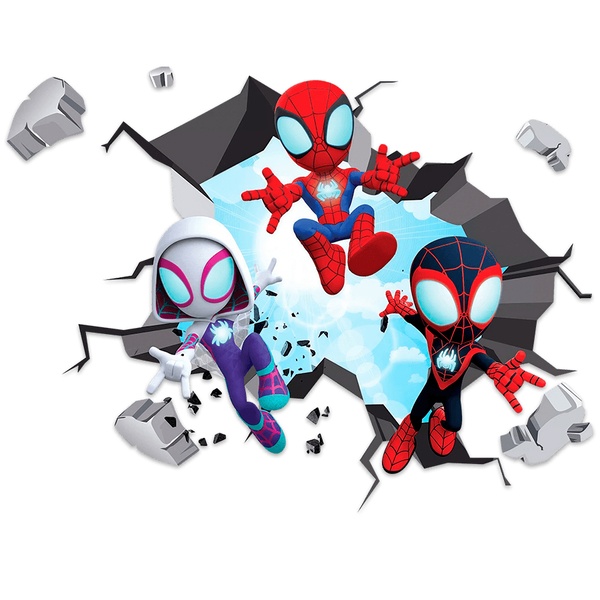 Stickers pour enfants: Trou dans le mur Spider-Verse