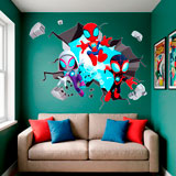 Stickers pour enfants: Trou dans le mur Spider-Verse 12