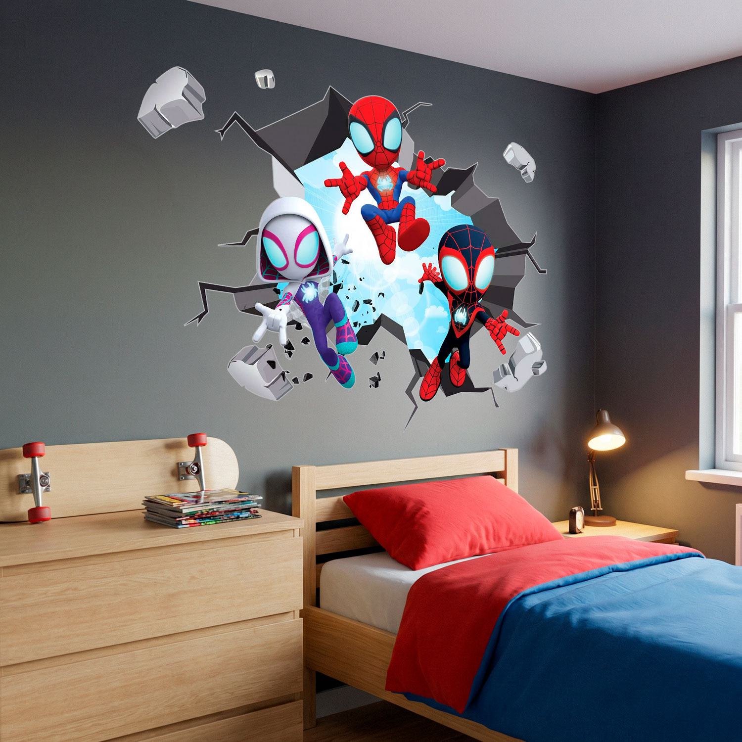 Stickers pour enfants: Trou dans le mur Spider-Verse