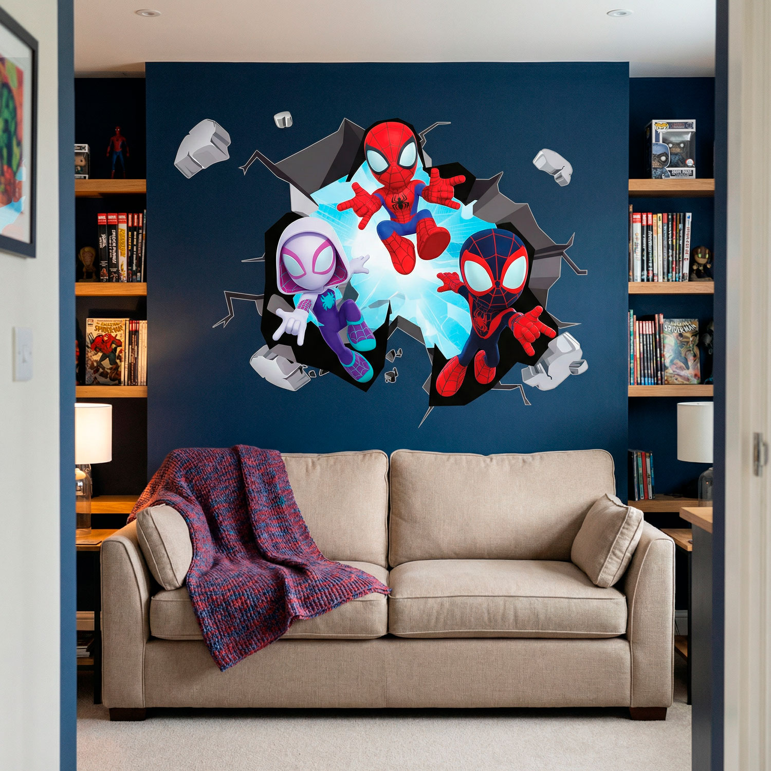 Stickers pour enfants: Trou dans le mur Spider-Verse