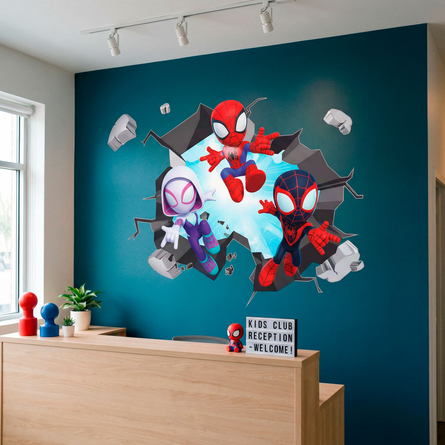 Stickers pour enfants: Trou dans le mur Spider-Verse