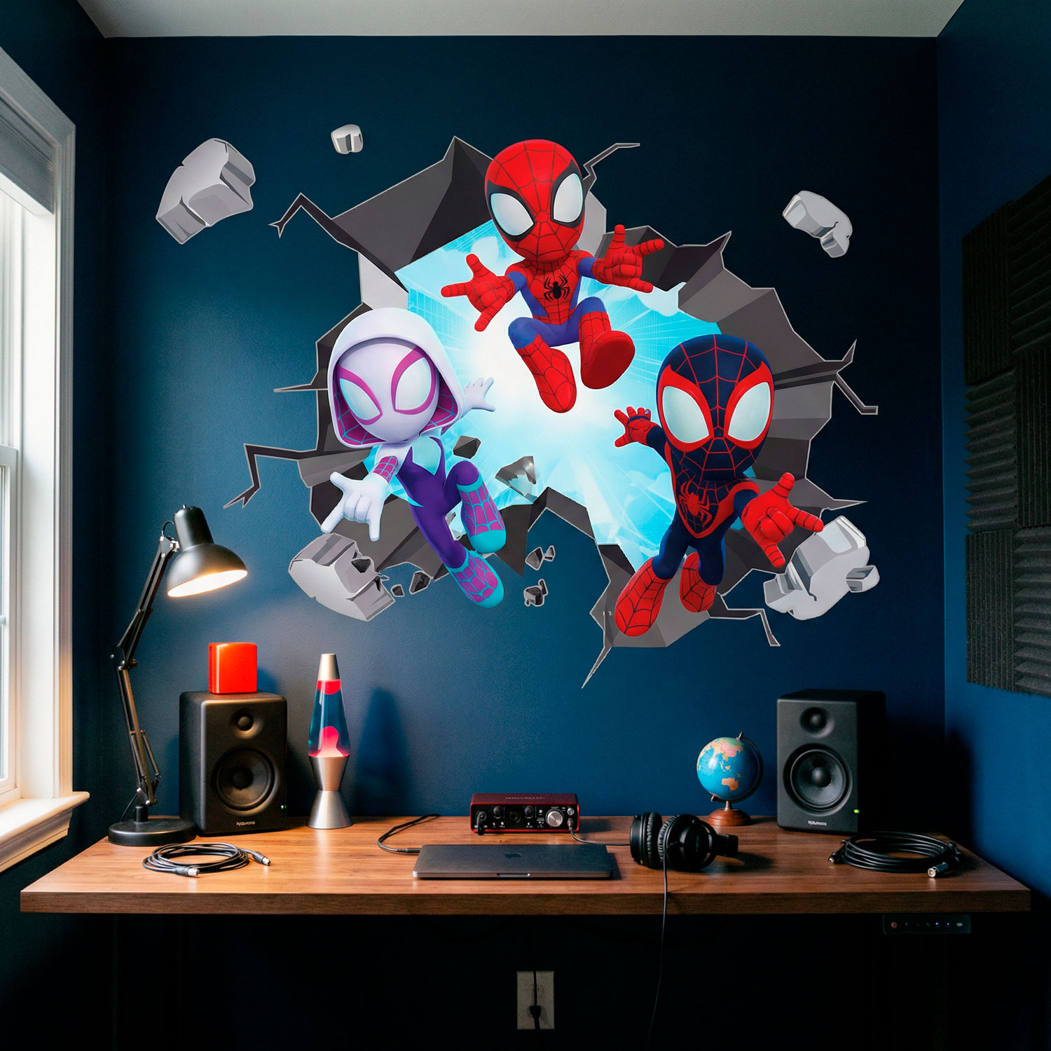 Stickers pour enfants: Trou dans le mur Spider-Verse