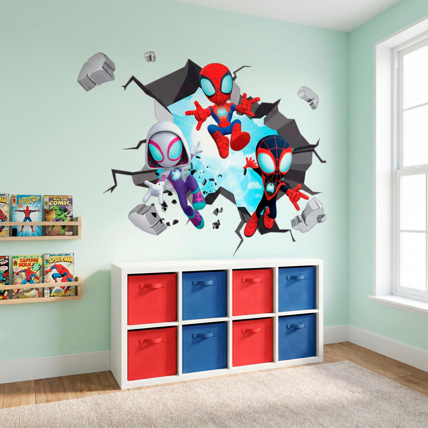 Stickers pour enfants: Trou dans le mur Spider-Verse