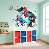 Stickers pour enfants: Trou dans le mur Spider-Verse 4