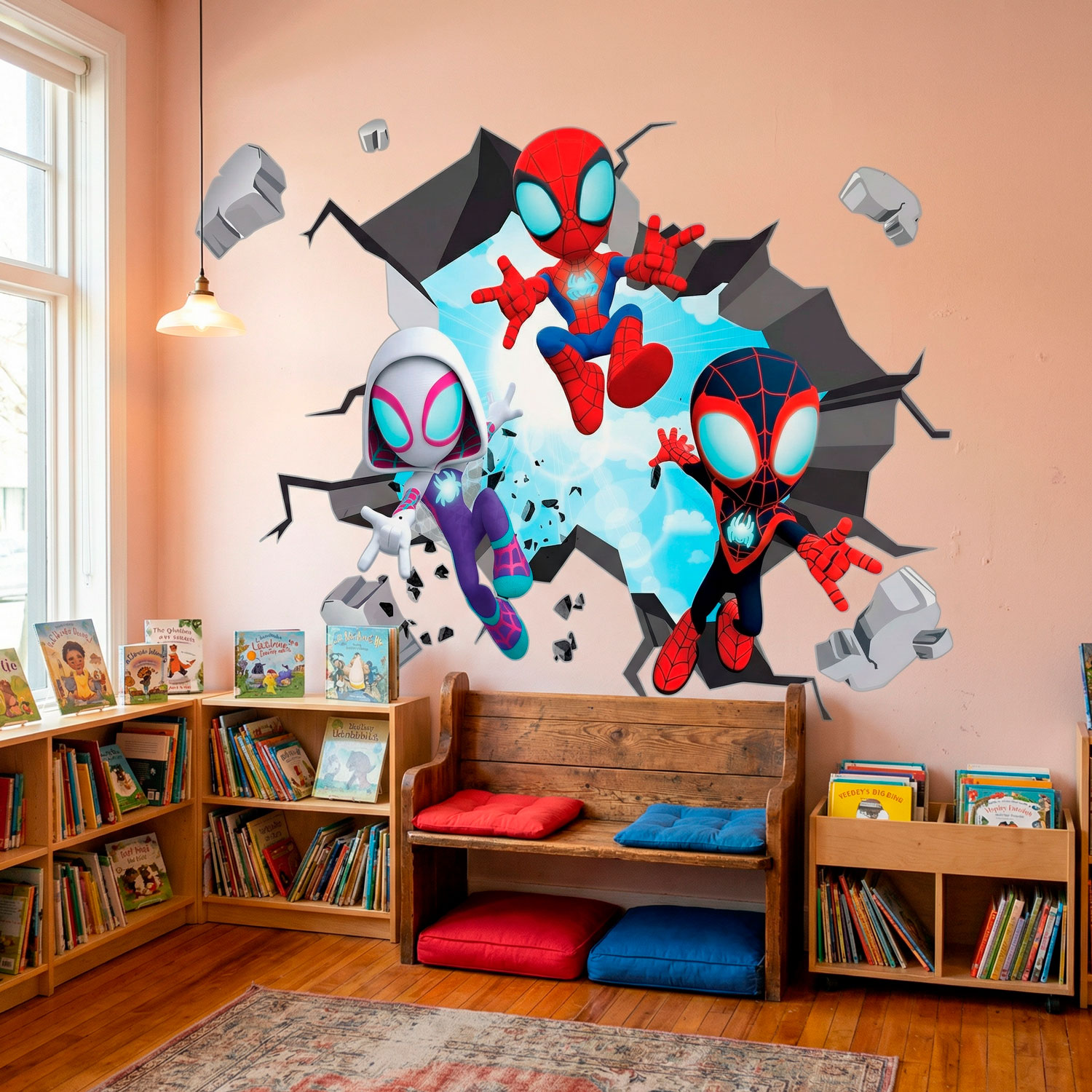Stickers pour enfants: Trou dans le mur Spider-Verse