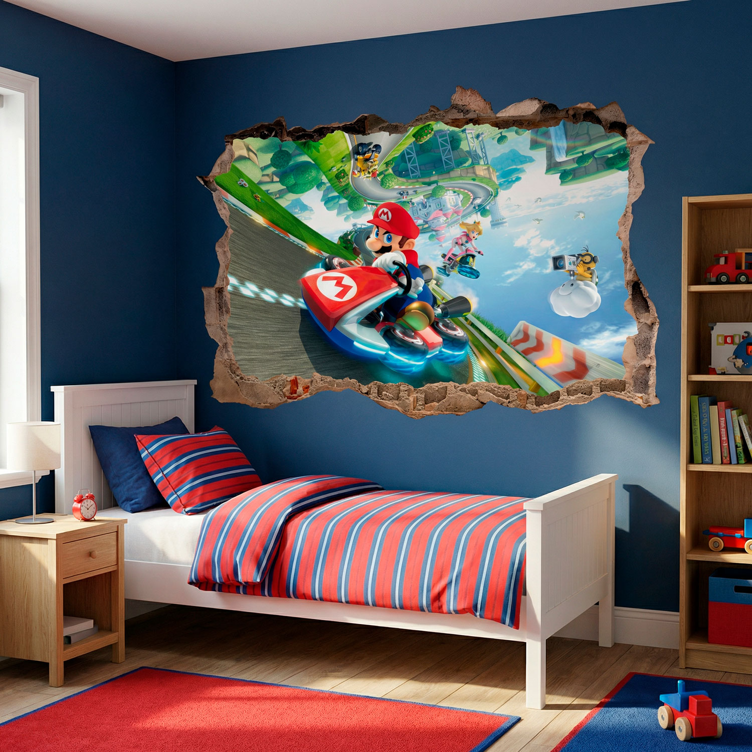 Stickers pour enfants: Trou dans le mur Mario Kart