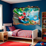 Stickers pour enfants: Trou dans le mur Mario Kart 13