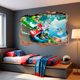 Stickers pour enfants: Trou dans le mur Mario Kart 14