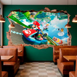 Stickers pour enfants: Trou dans le mur Mario Kart 15