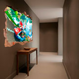 Stickers pour enfants: Trou dans le mur Mario Kart 17