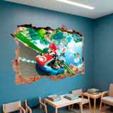 Stickers pour enfants: Trou dans le mur Mario Kart 19