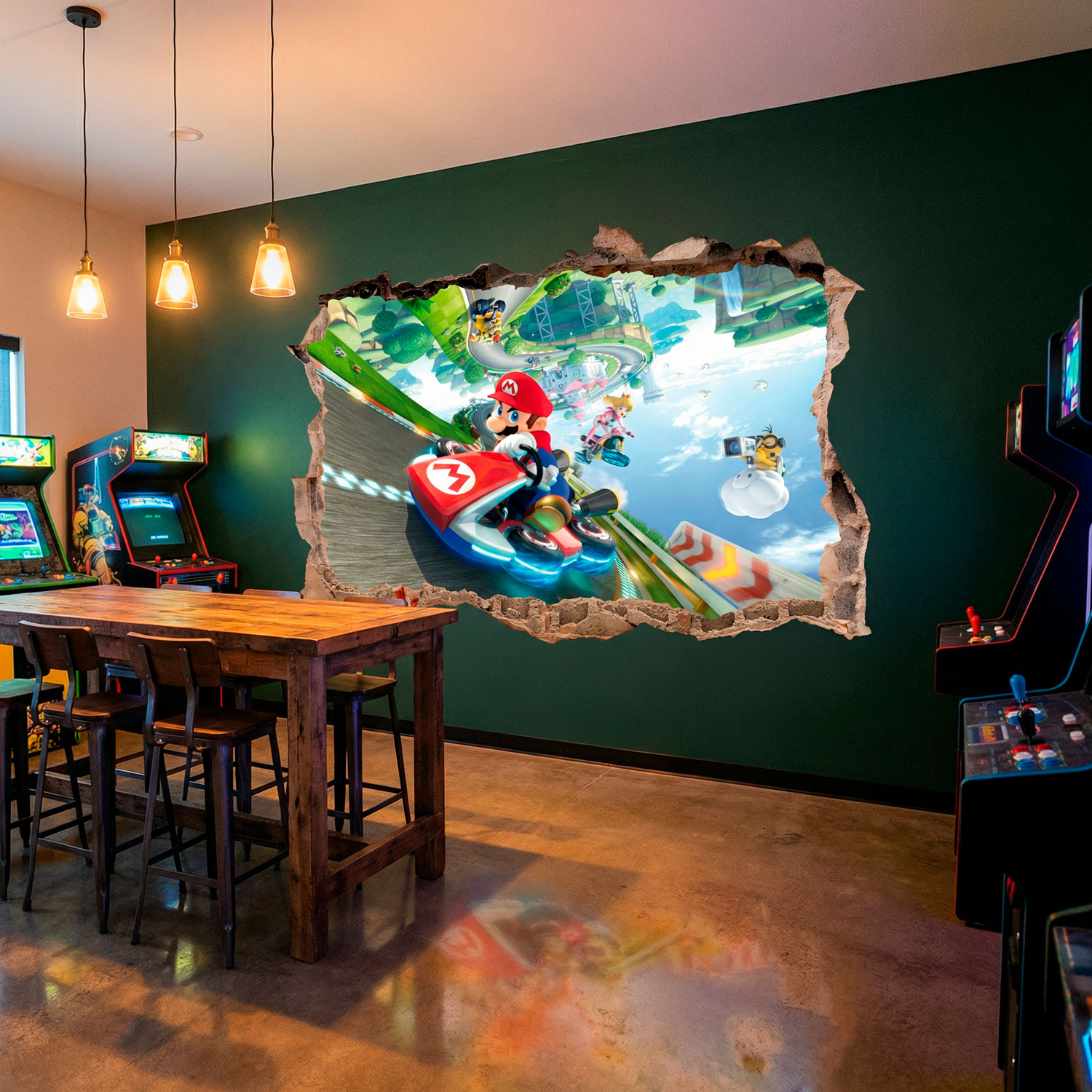 Stickers pour enfants: Trou dans le mur Mario Kart