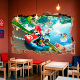 Stickers pour enfants: Trou dans le mur Mario Kart 24