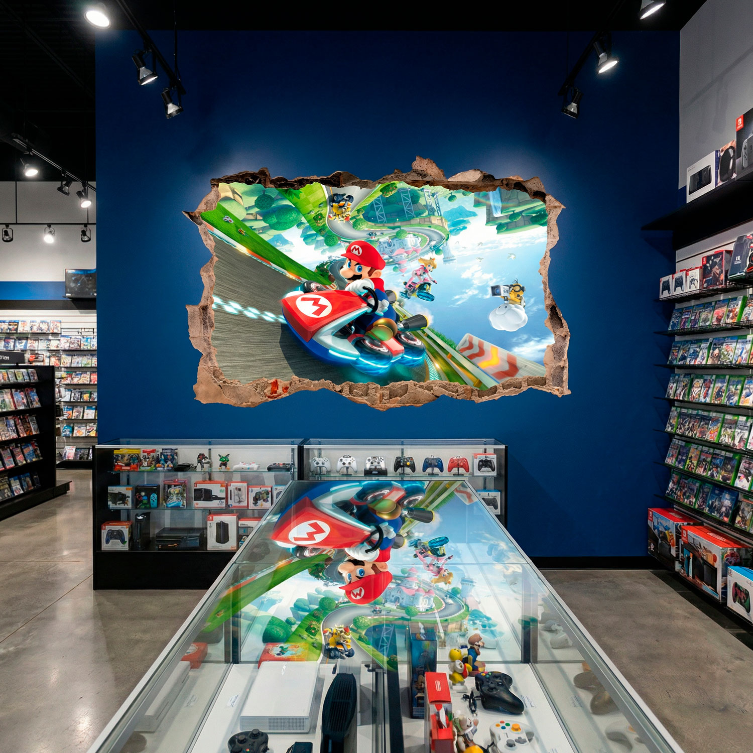 Stickers pour enfants: Trou dans le mur Mario Kart