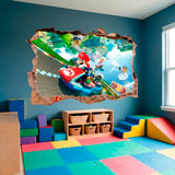 Stickers pour enfants: Trou dans le mur Mario Kart 28