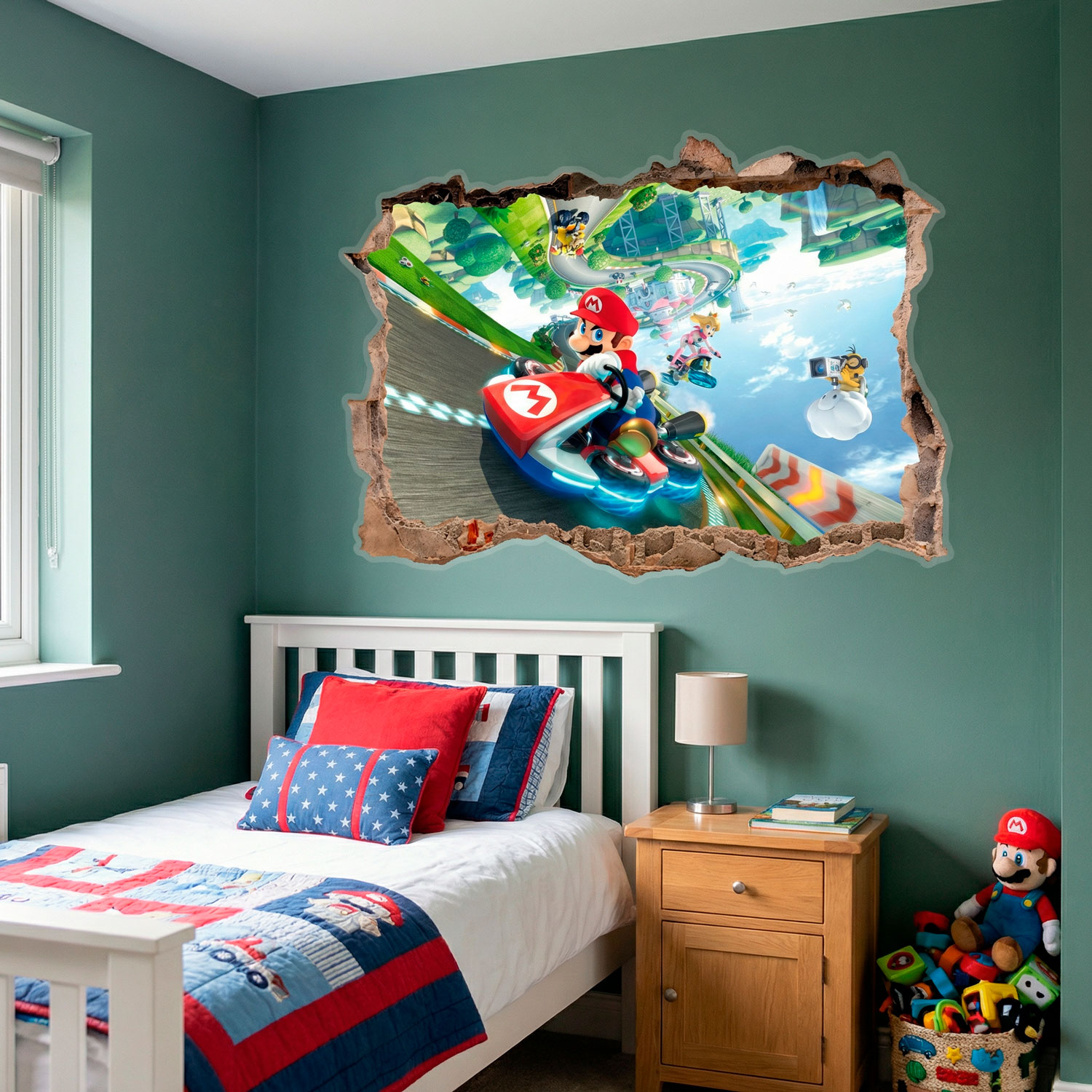 Stickers pour enfants: Trou dans le mur Mario Kart