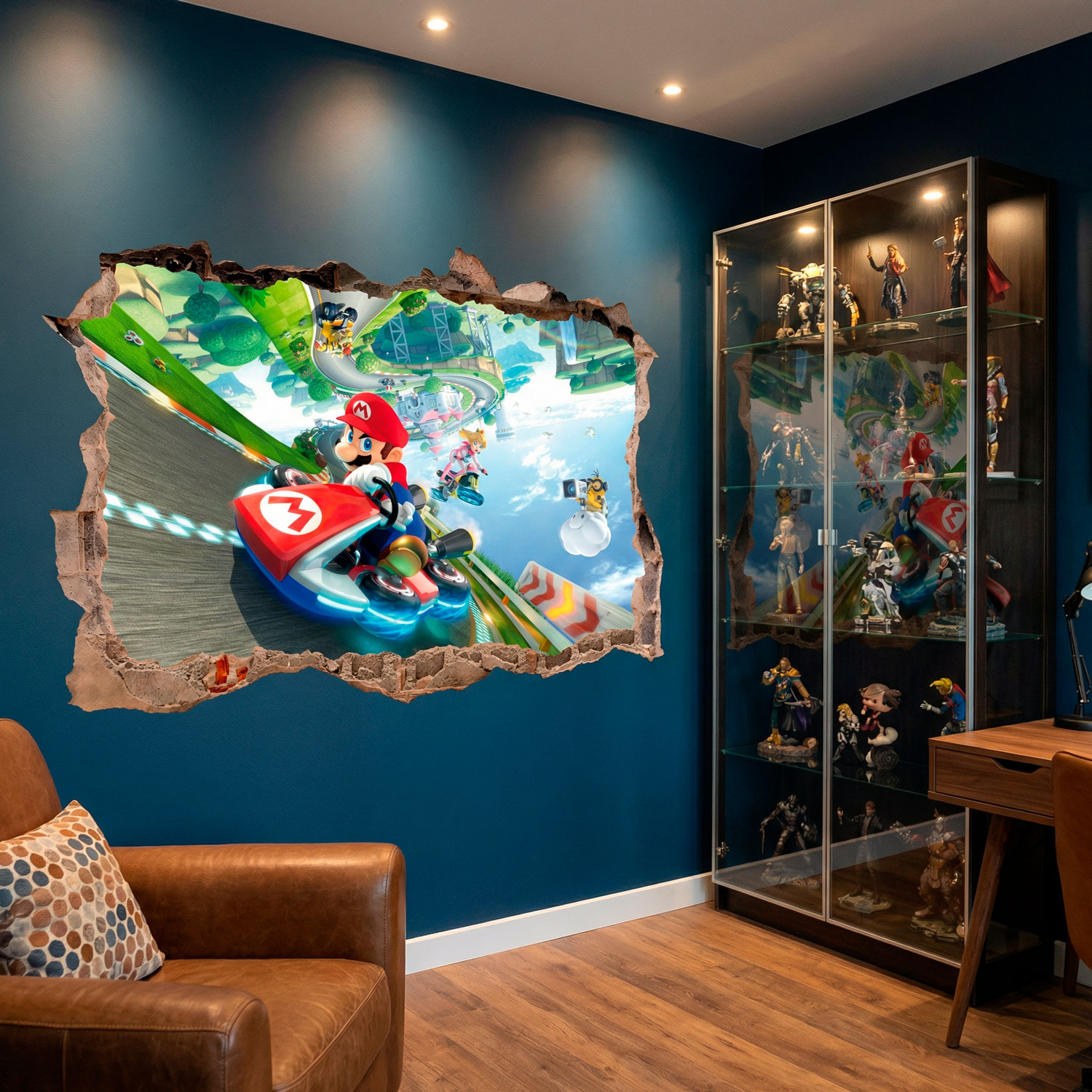 Stickers pour enfants: Trou dans le mur Mario Kart