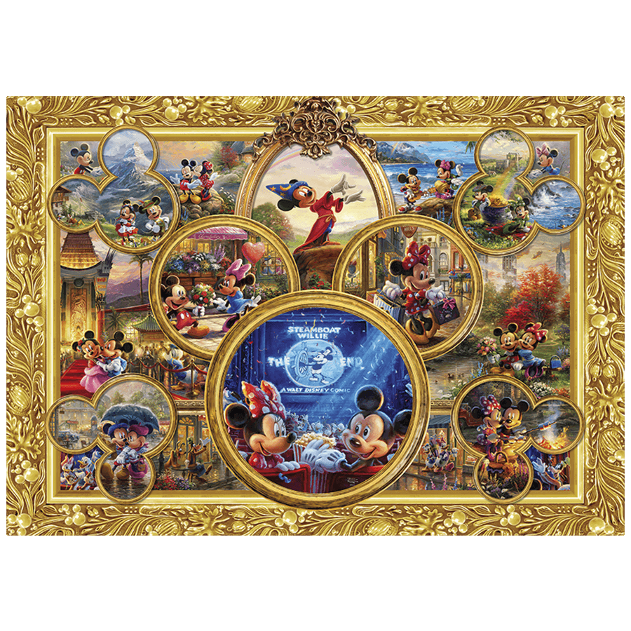 Stickers pour enfants: Cadre ornemental Mickey et Minnie Souvenirs Disney