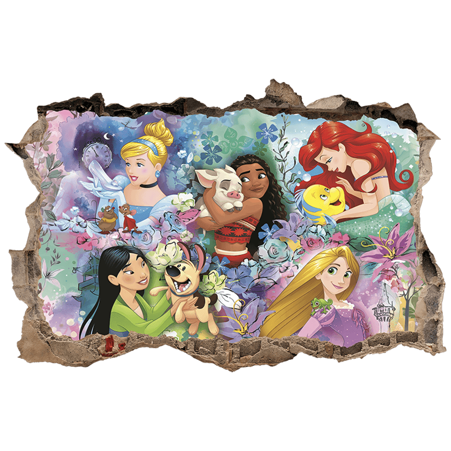 Stickers pour enfants: Trou dans le mur Princesses Di