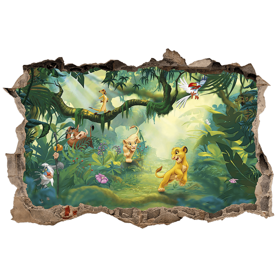 Stickers pour enfants: Trou dans le mur Le Roi Lion