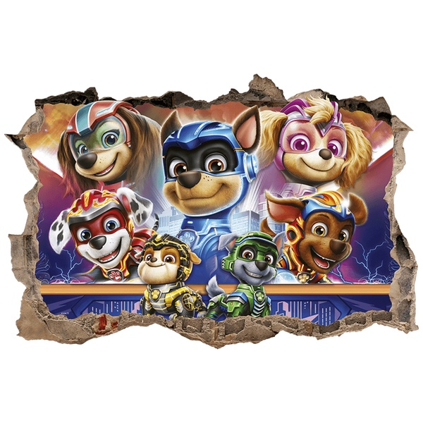 Stickers pour enfants: Trou dans le mur Pat' Patrouille