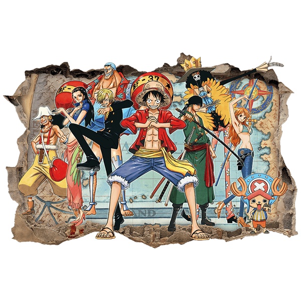 Stickers pour enfants: Trou dans le mur One Piece
