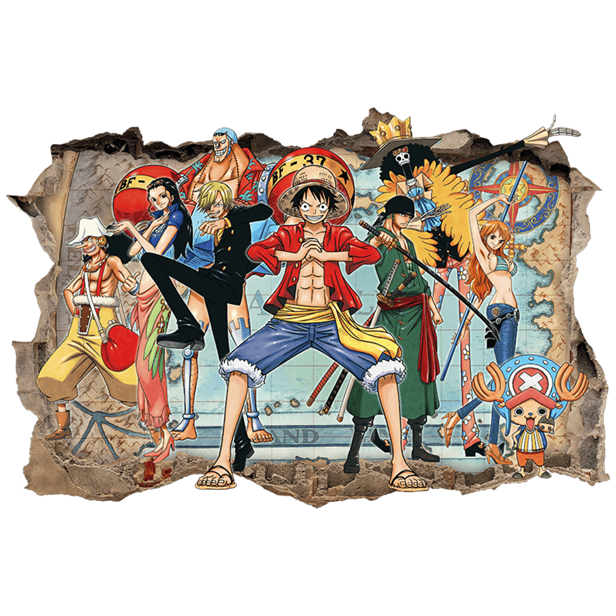 Stickers pour enfants: Trou dans le mur One Piece
