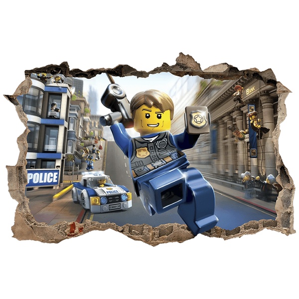 Stickers pour enfants: Trou dans le mur LEGO City Police