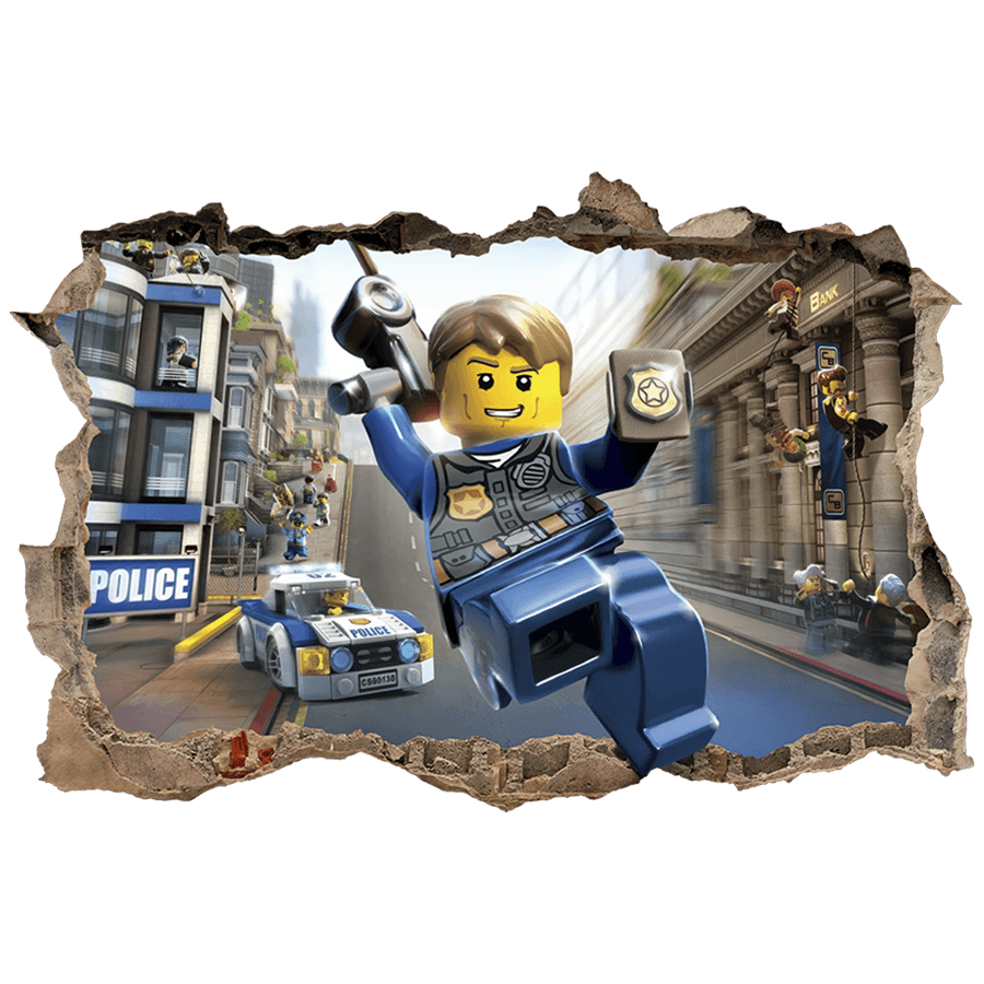 Stickers pour enfants: Trou dans le mur LEGO City Police