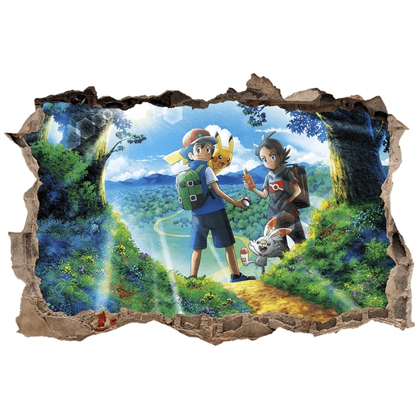 Stickers pour enfants: Trou dans le mur Dresseurs Pokémon